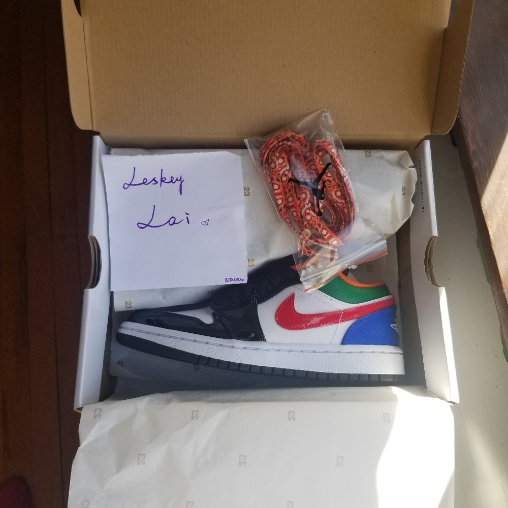 ⚡DS Jordan 1 Low Muilti Color Black Toe in 5W/3.5Y